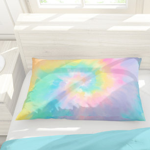 Pastel Rainbow Tie Dye Watercolor Pillowcase