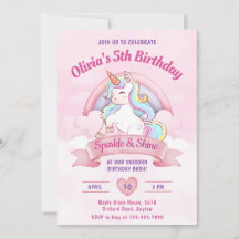 Pastel Rainbow Unicorn Magical Birthday Party 
