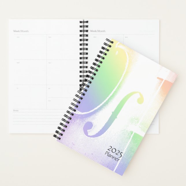 Pastel Rainbow Violin Planner (Display)