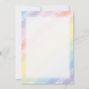 Pastel Rainbow Watercolor Blank DIY  Card