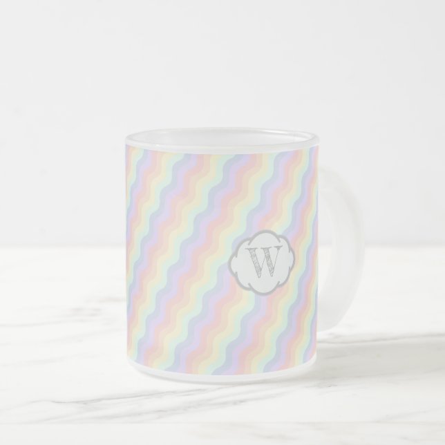 Pastel Rainbow Waves Mug (Front Right)