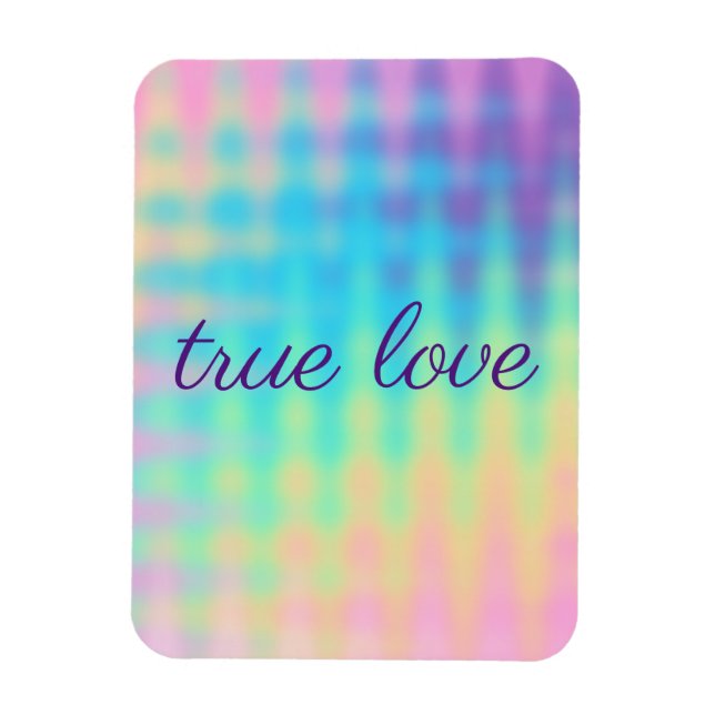 Pastel Rainbow Wedding Magnet (Vertical)