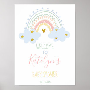 Pastel Rainbow Welcome Sign