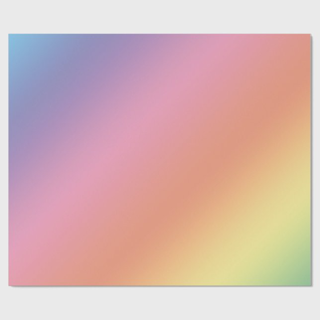Pastel Rainbow Wrapping Paper (Flat)