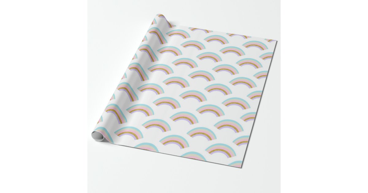 Pastel Rainbow Wrapping Paper Zazzle