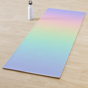 Pastel rainbow yoga mat