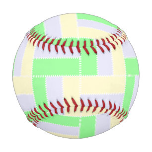 Pastel Rectangles Pattern White Dashed Lines Baseball