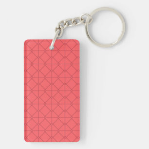 Pastel red, cool, trendy, decorative illustration key ring
