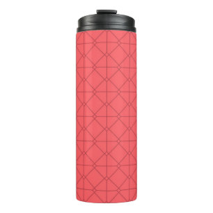 Pastel red, cool, trendy, decorative illustration thermal tumbler