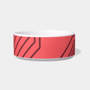 Pastel Red, simple, modern, geometric design Bowl