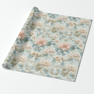 Pastel Regency Garden Florals Wrapping Paper