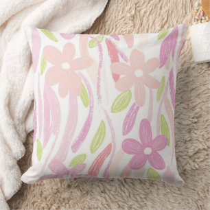 Pastel Retro Floral (10) Cushion