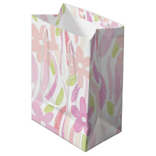 Pastel Retro Floral (10) Medium Gift Bag