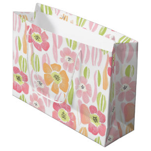 Pastel Retro Floral (1) Large Gift Bag