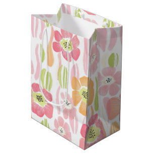 Pastel Retro Floral (1) Medium Gift Bag