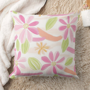 Pastel Retro Floral (2) Cushion