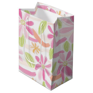 Pastel Retro Floral (2) Medium Gift Bag