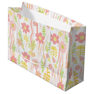 Pastel Retro Floral (3) Large Gift Bag