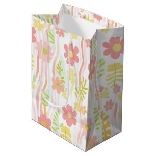 Pastel Retro Floral (3) Medium Gift Bag