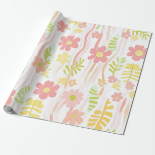 Pastel Retro Floral (3) Wrapping Paper