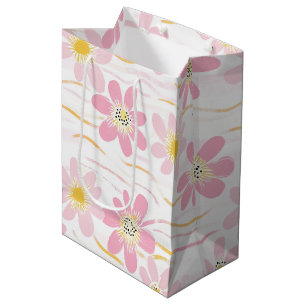 Pastel Retro Floral (4) Medium Gift Bag