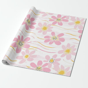 Pastel Retro Floral (4) Wrapping Paper
