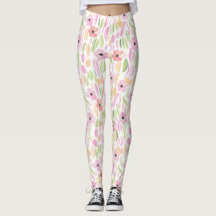 Pastel Retro Floral (5) Leggings
