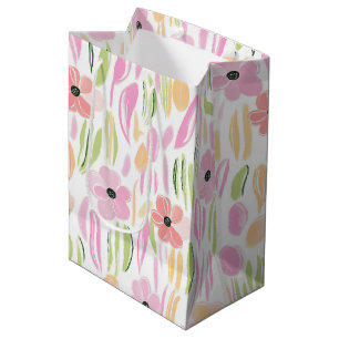 Pastel Retro Floral (5) Medium Gift Bag