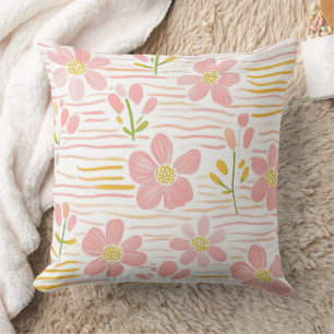 Pastel Retro Floral (6) Cushion