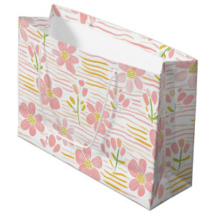 Pastel Retro Floral (6) Large Gift Bag