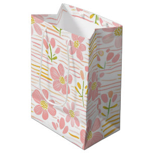 Pastel Retro Floral (6) Medium Gift Bag