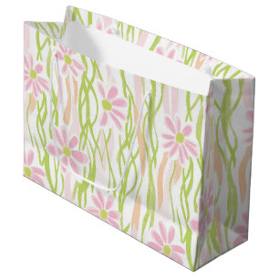 Pastel Retro Floral (7) Large Gift Bag