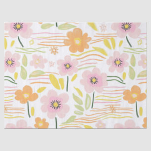 Pastel Retro Floral (7) Tissue Paper