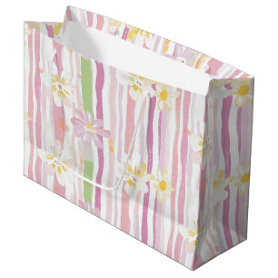 Pastel Retro Floral (9) Large Gift Bag