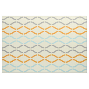 Pastel Retro Funky Geometric Pattern Fabric