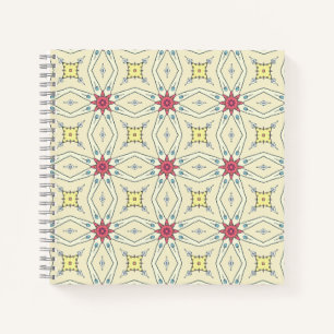 Pastel Retro Geometric Pattern Notebook