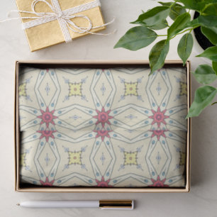 Pastel Retro Geometric Pattern Tissue Paper