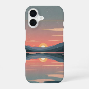 Pastel Retro Lake iPhone 16 Case