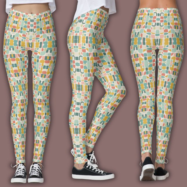 Pastel Retro Pattern | Geometric Pods Leggings (Creator Uploaded)
