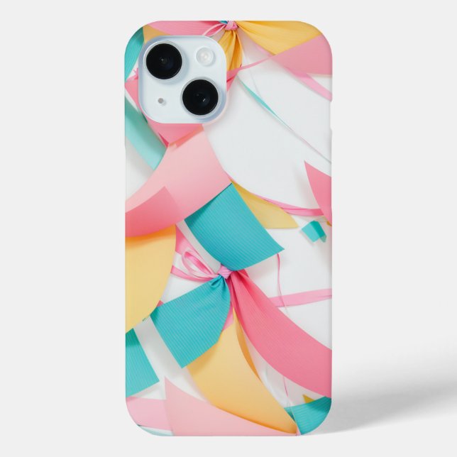 Pastel Ribbons Garland Phone Case (Back)