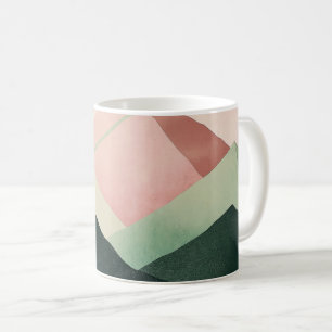 Pastel Ridge – Geometric Mountain Landscape #1 Coffee Mug