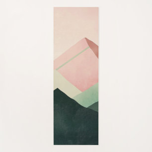 Pastel Ridge – Geometric Mountain Landscape #1 Yoga Mat