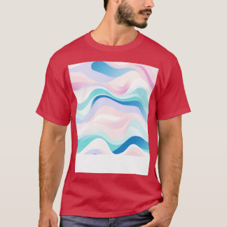 Pastel Ripples Modern Abstract Waves Unleashed 31 T-Shirt