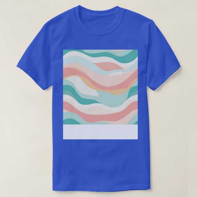 Pastel Ripples Modern Abstract Waves Unleashed 37 T-Shirt (Design Front)
