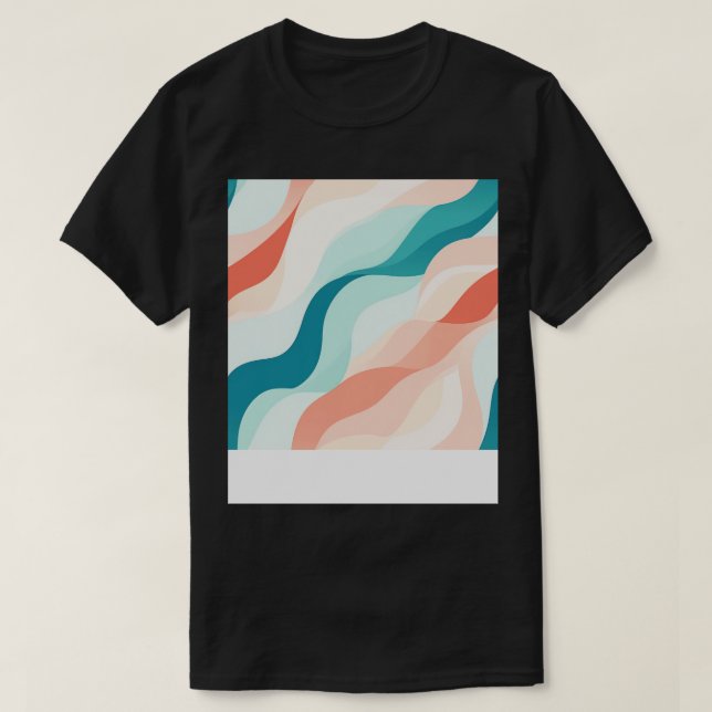 Pastel Ripples Modern Abstract Waves Unleashed 42 T-Shirt (Design Front)