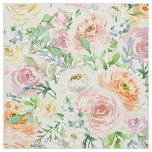 Pastel Romantic Garden Fabric