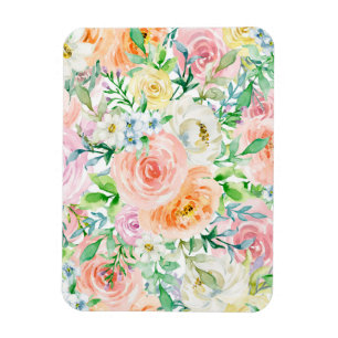 Pastel romantic garden magnet