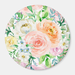 Pastel romantic garden magnet