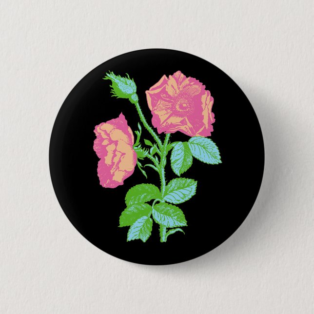 Pastel Rose 6 Cm Round Badge (Front)