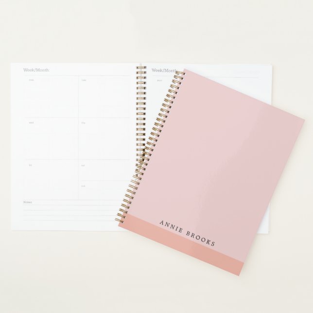 Pastel Rose Colourful Minimalist Personalised 2023 Planner (Display)